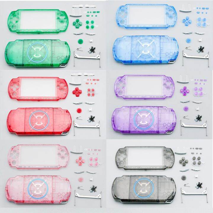 Crystal Colors For PSP3000 PSP 3000 Game Console Shell Replacement Full Housing Cover Case W