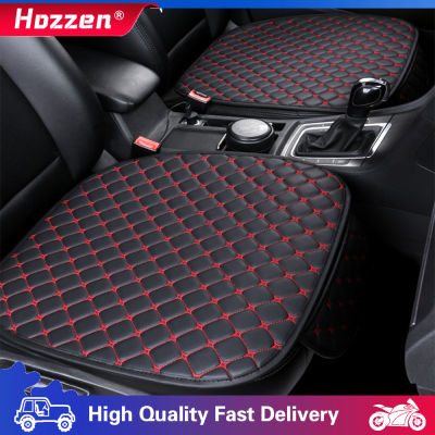 Hozzen Breathable Anti-Slip Car Seat Cover Single Piece Full Leather Car Seat Cushion Without Backrest Front And Rear Seat Cover Protective Cover Washable Cloth