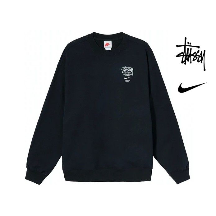 Nike x Stussy NRG ZR Fleece Crew Black พร้อมส่ง ของแท้! | Lazada.co.th