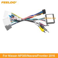 FEELDO สายอะแดปเตอร์สายไฟ16Pin รถยนต์สำหรับชุดหัวติดตั้ง Nissan NP300/Navar/frontier (2014-2016)