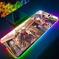 【CW】 RGB Arknights Mouse Pad Large Mouse Pad With Backlit Gamer Computer Mouse Mat Colorful Luminous Mousemat LED Lighting 400x900