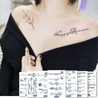 Waterproof  Sweatproof Temporary Tattoo Stickers Creative English Letters Long Lasting 15 Days Herbal Juice Tattoo Stickers