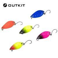 【hot】◑◕☁ OUTKIT 5pcs/lot 5g 3cm Fishing Tackle Bait Metal Trout Bass Spoons Small Hard Spinner