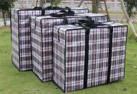 【LZ】☑✎✶  Pp tecido material saco de acampamento em movimento pacote saco estudantes dormitórios pacote de armazenamento colcha roupas saco de armazenamento grade estilo simples