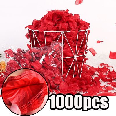 【CC】 100/500/1000pcs Colorful Warm Silk Artificial Petals Wedding Favors Decoration Supplies