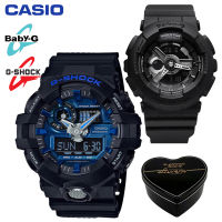 เดิม G-Shock GA710 BA110 ผู้ชายและผู้หญิงกีฬานาฬิกาคู่ตั้ง 200 เมตรกันน้ำกันกระแทกกีฬาคนรักกีฬานาฬิกาข้อมือรับประกัน 4 ปี BA-110BC-1A GA-710-1A2