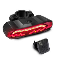 Anti-Theft Bicycle Taillight Brake Steering Induction Bike Light with Bell