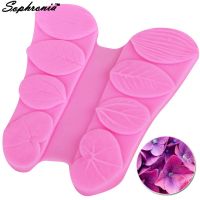 Sophronia Flower Petal&amp;Leaves Cake Fondant Silicone Mold Petals Chocolate Mold Fondant decorating tools m443  9.7*9.5cm M443 Bread Cake  Cookie Access