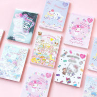 6 pcslot Kawaii Cat Melody Dog Memo Pad Set With Stickers Sticky Notes Cute Stationery Label Notepad Post School Supplies