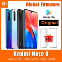 โทรศัพท์มือถือ Xiaomi Redmi Note สมาร์ทโฟน8เครื่องพร้อมแอนดรอยด์โทรศัพท์ดั้งเดิมเคสโทรศัพท์4000MAh แบตเตอรี่ Cmaera สี่เครื่อง