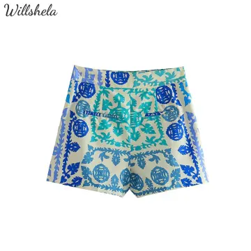 Willshela Women Fashion Solid Skirts Shorts Vintage High Waist