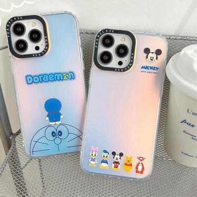 【สำหรับ iPhone】การ์ตูนโดราเอมอน/มิกกี้เมาส์ IMD เคสไอโฟน for iphone 11/12/13/14 Pro max xr xs x max 7 8 Plus ป้องกันการหล่น เคสไอโฟน