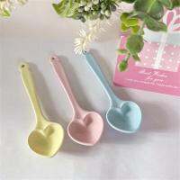 Smooth Shiny Coffee Spoon Durable Macaroon Color Love Ceramic Spoons Kitchen Supplies Smooth And Glazed Kitchen Tableware Serving Utensils