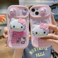 เคสหน้าต่างเลื่อนลายการ์ตูน Hello Kitty เคสสำหรับ Apple iPhone เคสซิลิโคนนิ่มสำหรับโทรศัพท์14 13 12 11 X XR XS Pro Max Plus เคสด้านหลังมีสไตล์จาก GGQcase