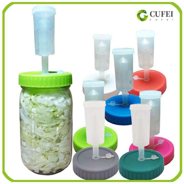 CUFEI Durable Fermenter Cap Plastic Waterless for Wide Mouth Mason Jar