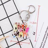 Kpop TWICE PVC GOT7 TXT SEVENTEEN Cute Cartoon Acrylic Keychain Phone Bag Pendant Keyring Key Holder