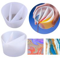 Pour Split Cup Silicone Epoxy Mix  For Paint Pouring Cups DIY Acrylic Paint Resin Mold Fluid Art Split Cups Jewelry Making Tools Cups  Mugs Saucers