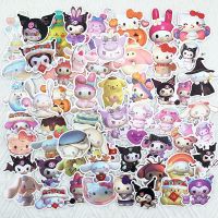 ㍿ 100pcs 3D Stereoscopic Stickers Sanrio Sticker Pack Cute Kuromi My Melody Laptop Skin Toys for Girls Kawaii Anime Stickers