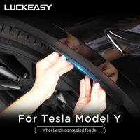 LUCKEASY For Tesla Model Y Wheel Eyebrow Mud Flaps model Y 2020 2021 2022 Accessories Mudguards Splash Guards Fender Matte Black