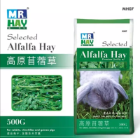 MH07 +++ Mr.Hay Selected Alfalfa Hay ขนาด 500g หญ้าอัลฟาฟ่าคัดพิเศษ เกรดพรีเมี่ยม สำหรับกระต่าย ชินชิล่า แก๊สบี้