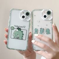 Phone Case For iPhone 13 12 11 14 Pro X XR XS Max 7 8 Plus SE 2020 Lovely Dinosaur Camera Angel Eyes Soft TPU For iPhone 12 Case