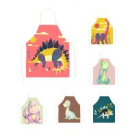 1Pcs 38x47cm Dinosaur print Kitchen Apron Unisex childrens painting dinner cooking apron fun apron cleaning apron Aprons