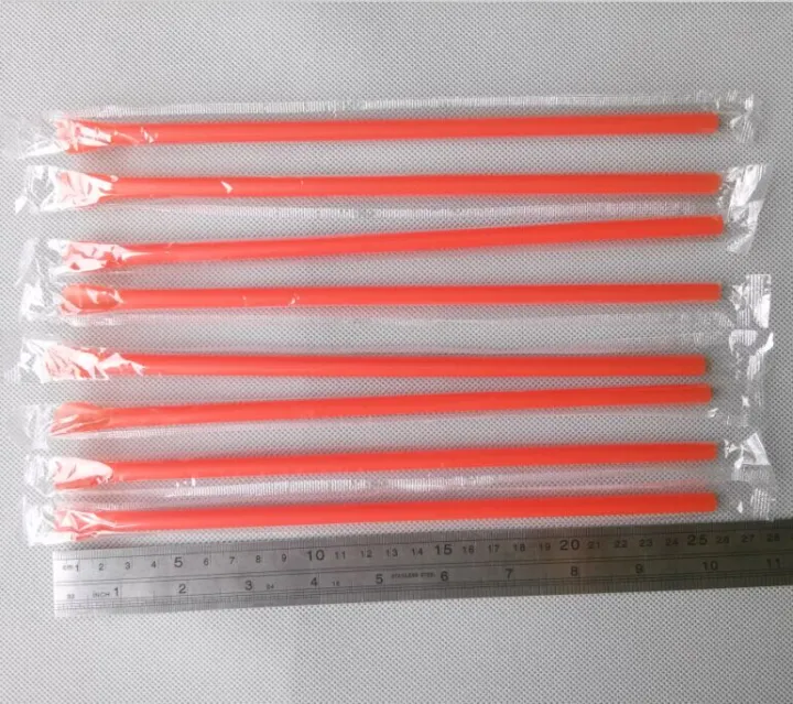 Disposable scoop straw shaved ice straw fruit smoothie straw lengthened
