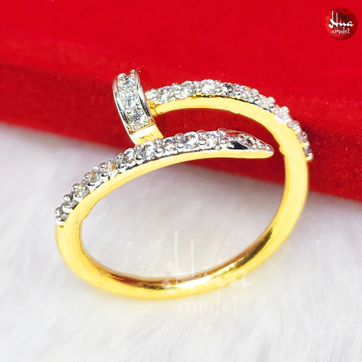 f21-แหวนตะปูคาเทียร์เพชร-แหวนปรับขนาดได้-แหวนเพชร-แหวนทอง-ทองโคลนนิ่ง-ทองไมครอน-ทองหุ้ม-ทองเหลืองชุบทอง-แหวนผู้หญิง