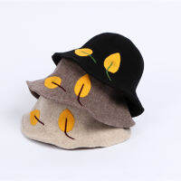 Bucket Hats Artistic Autumn Winter Handmade Woolen Felt Hats Woman Cute Creative Gift Casual Sunbonnet Fashion Party