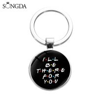 Cute Friends TV Show Keychains Central Perk Coffee Time Monica Apartament Door Keychain Key Ring Keyholder For Best Friend Gifts