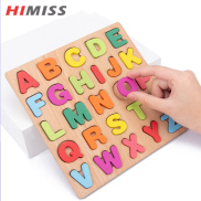 HIMISS Alphabet Digital Puzzle Wooden Toys Kid Shape Number Math Letter