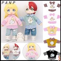 เสื้อตุ๊กตาแขนยาวเสื้อเชิ้ตลายสก๊อตพิมพ์ลายการ์ตูน PANP 8สีแบบ DIY