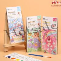 【hot sale】 ✈۩ B02 VALENTINE1 Watercolor Painting Book Portable With Paint Adults Drawing Gouache Picture Book Artist Tool Set Coloring Game Graffiti Book Painting Blank Doodle Book Set