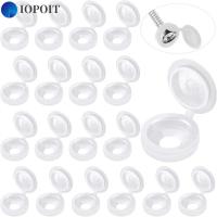 IOPOIT 100pcs พลาสติกทำจากพลาสติก ฝาครอบสกรูบานพับ 5mm ครับ สีขาวขาว ฝาเกลียวพลาสติก ตู้โต๊ะเฟอร์นิเจอร์ ฝาเกลียวแบบพับ เฟอร์นิเจอร์สำหรับตกแต่ง