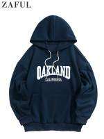 ZAFUL สเวตเตอร์บุผ้าฟลีซที่มีขนปุกปุยสำหรับผู้ชาย,เสื้อฮู้ดปักอักษร Oakland เสื้อวอร์มเสื้อคลุมฤดูใบไม้ร่วงฤดูหนาว2023