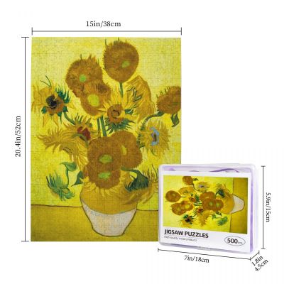 Vincent Van Gogh - Sunflowers, 1889 Wooden Jigsaw Puzzle 500 Pieces Educational Toy Painting Art Decor Decompression toys 500pcs