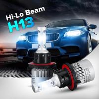 ชุด F-S2 H13 9008 หลอดไฟหน้า LED 6500K สีขาว 8000lm Hi-Lo Beam รถจักรยานยนต์