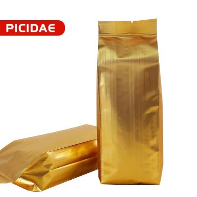 № 100pcs Pure Aluminum Organ Bag Coffee Bean Strip Vacuum Bag Middle Seal Three dimensional Packaging Tea Powder Candy Snack Food