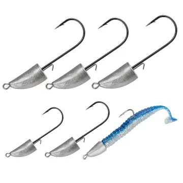 5Pcs Barbed Hooks Jig Head Fishing Hook Triangle Head Hooks for