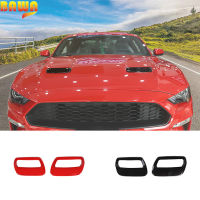 BAWA Hood ฝาครอบเครื่องยนต์ Air Outlet อุปกรณ์ตกแต่งสติกเกอร์รถสำหรับ Ford Mustang 2018คาร์บอนไฟเบอร์รถ Trim อุปกรณ์เสริม