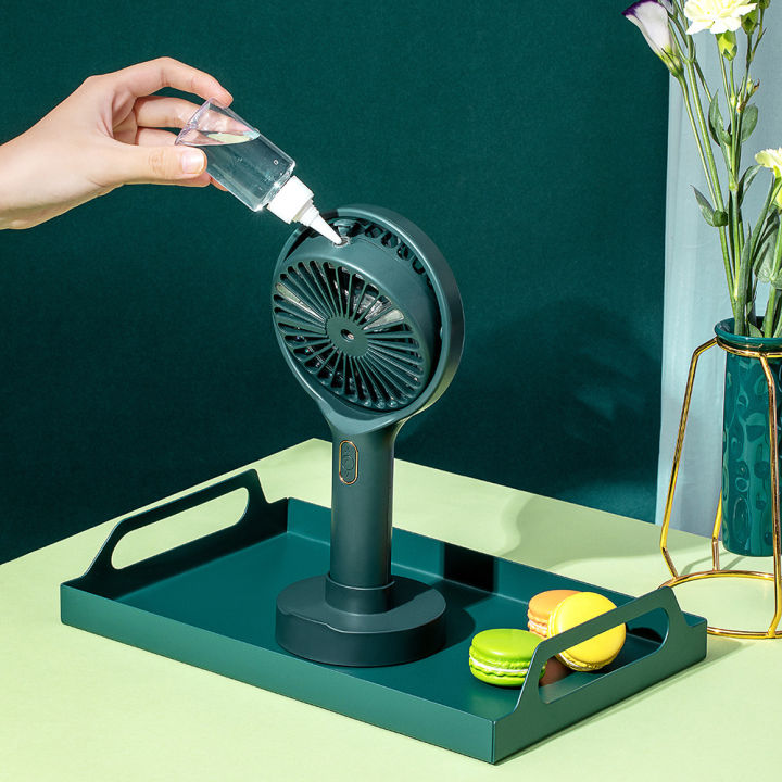 พัดลม-usb-พัดลมขนาดเล็กสเปรย์แบบพกพาสำหรับใช้ในบ้านเครื่องใช้ไฟฟ้าขนาดเล็กตั้งโต๊ะแบบมือถือเรืองแสง