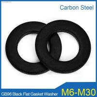 ™ 1-50PCS High Strength M6 M8 M10 M12 M14 M16 M18 M20 M24 Carbon Steel Black Grade 8.8 Steel Flat Washer Plain Gasket Metal Pad