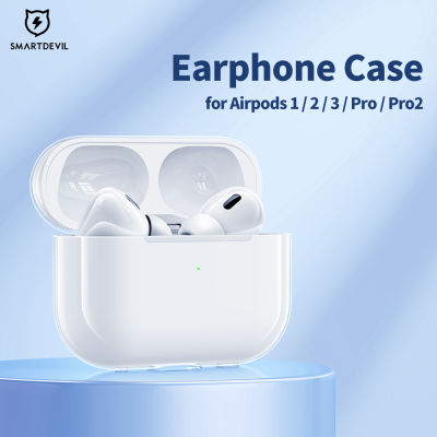 SmartDevil Silicone Case for AirPods Pro 2 Case Airpods 3 Airpods 2 Wireless Bluetooth Earphone 2nd Gen TPU Transparent Anti-fall Protect Cover Soft Earbuds Case