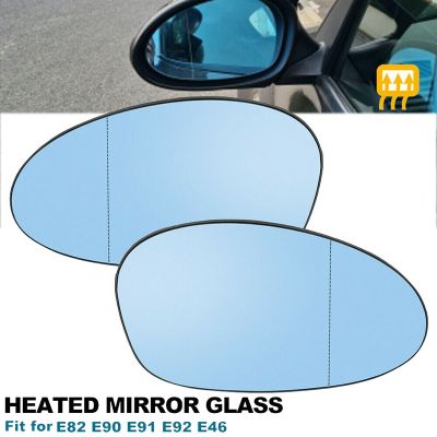 Driver Side Blue Wing Door Mirror Rearview Mirror Glass Heated For-BMW 1 3 Series E81 E87 E82 E46 E90 E92 Z4 E85