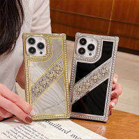 （HOT) เหมาะสำหรับหลายยี่ห้อเคสมือถือรุ่นใหม่หรูหราเบาๆ แฟชั่นเรียบง่าย ฟิล์มป้องกันศัพท์มือถือ เพชรสองสีทูอินวัน