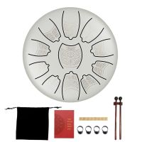 Steel Tongue Drum 6 Inch 11 Tone Carbon Steel Tongue Hand Pan Drum with Accessories Storage Bag for Yoga Meditation