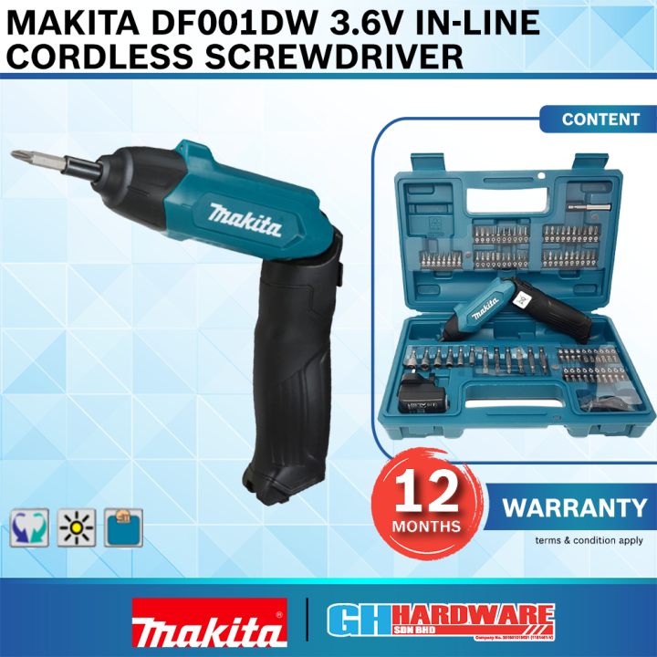 [ GH HARDWARE] MAKITA DF001DW 3.6V In Line Cordless Screwdriver DF