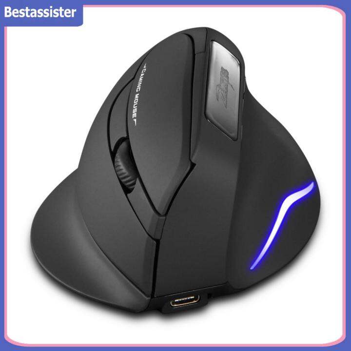 Zelotes 24ghz Wireless Gaming Mouse 6 Buttons F26 Wireless Rechargeable Vertical Mouse 2400 Dpi 9537