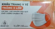 HCMKhẩu trang meriday Bông Bạch tuyết Trắng 3 lớp hộp 50 cái