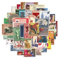 【LZ】 25/50PCS Vintage Stickers Retro Stamp Style Diary Planner Decorative Scrapbooking Stickers Craft Stickers Kids Toys